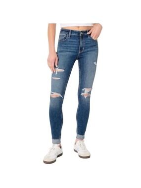 Hollister High Rise Super Skinny Stretch Distressed Jeans Size 15/32